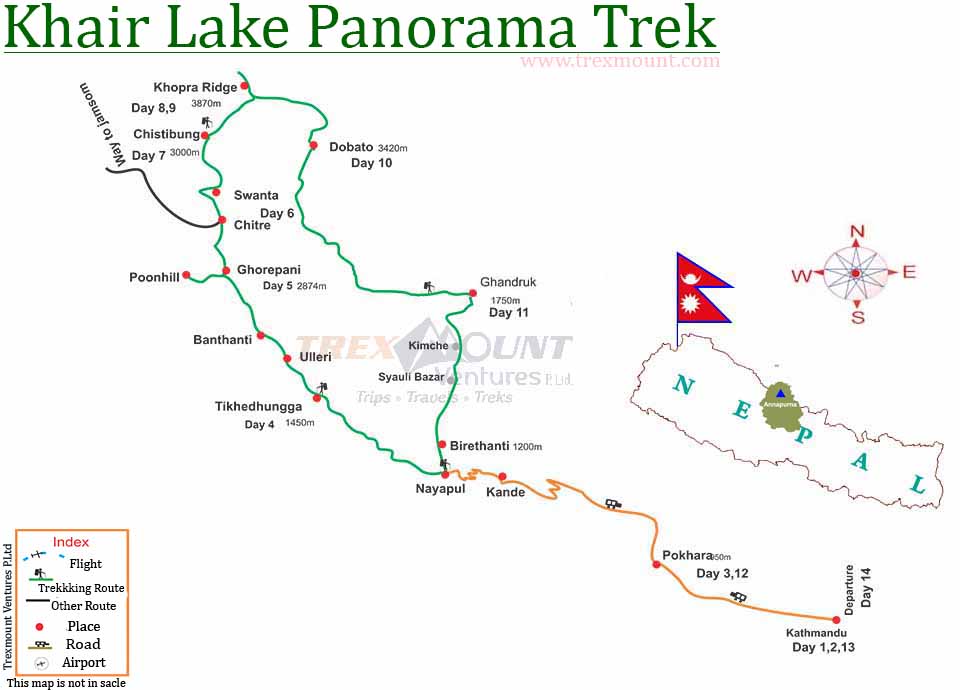 trip route map for Kailash Mansarovar Yatra & Mount Kailash 