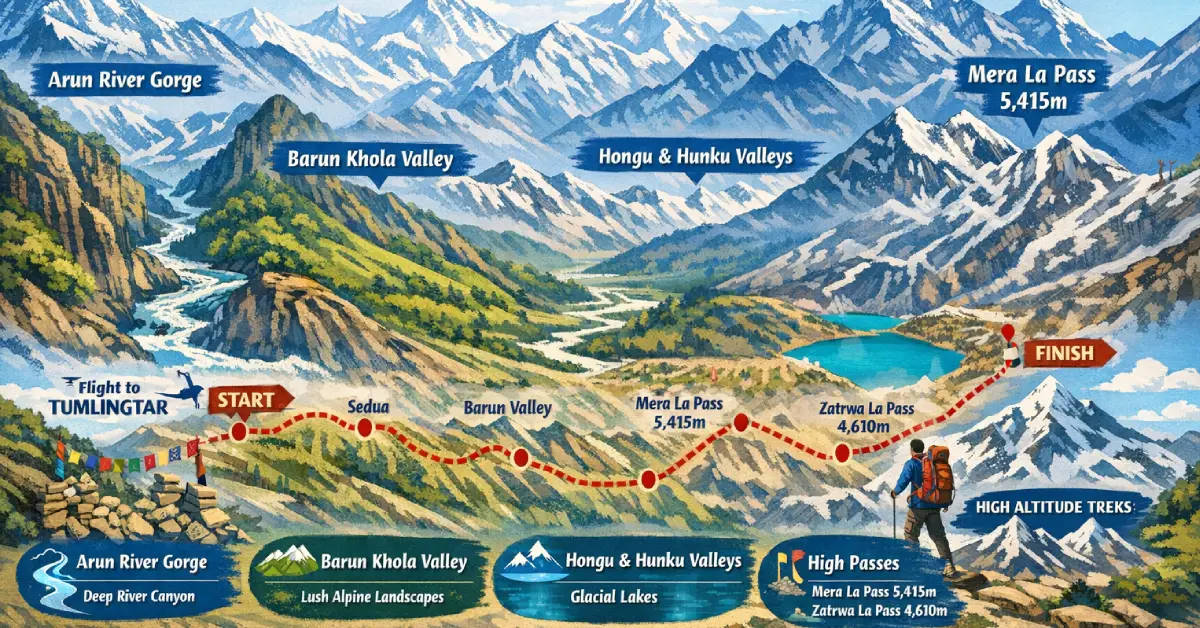 Geographic Overview of Arun Valley Nepal
