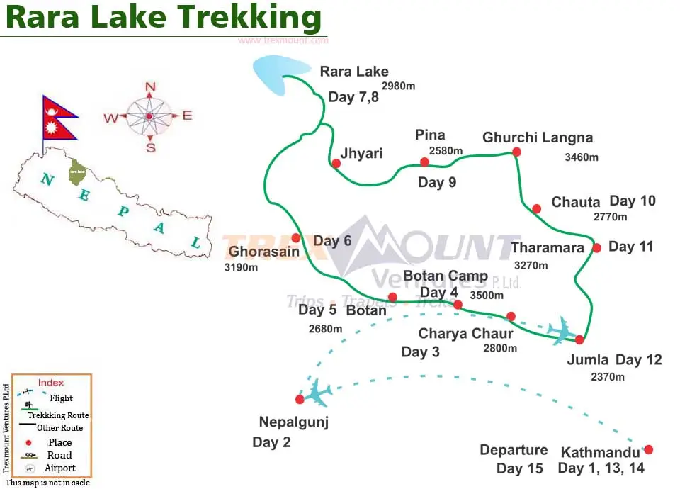 Rara Lake Trekking Map