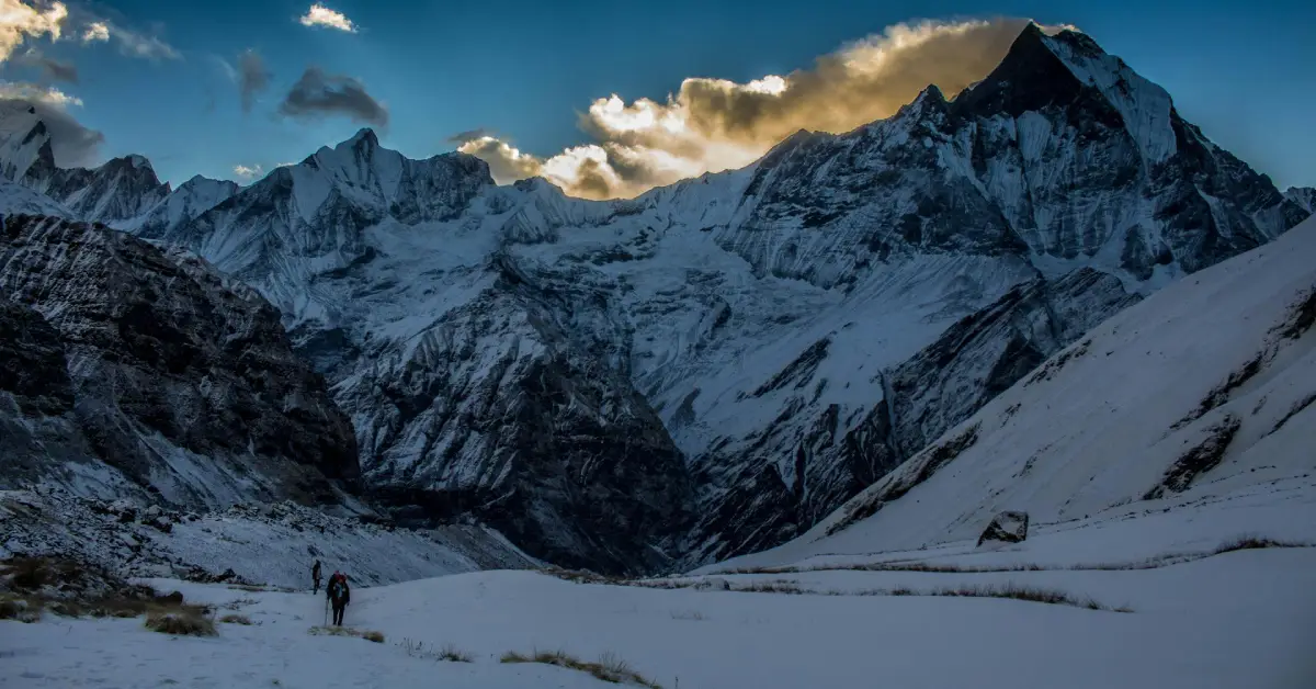 trekking to annapurna base camp in nepal
