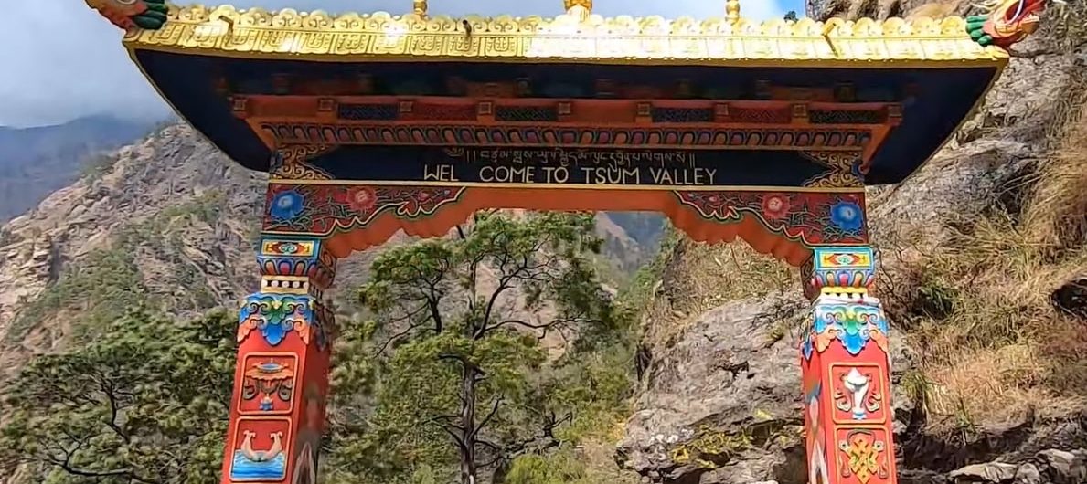 Gate of Tsum Valley trekking