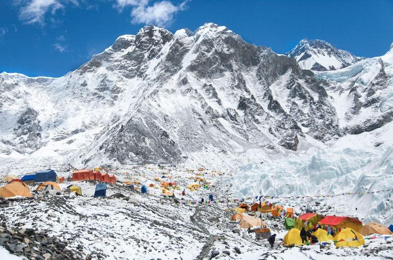 Camping on Mt. Everest