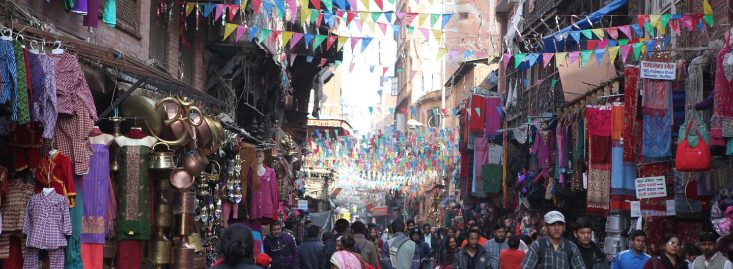 newroad kathmandu street shop, crowed