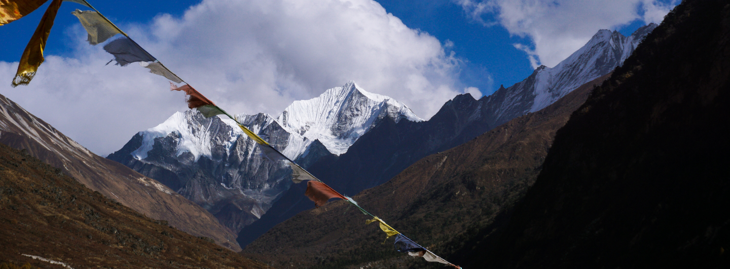 beautiful view of mountain during langtang valley trek