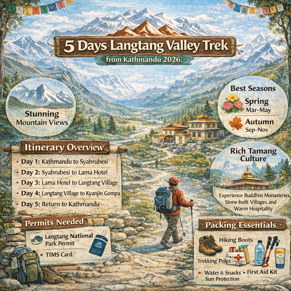 5 Days Langtang Valley Trek From Kathmandu 2026