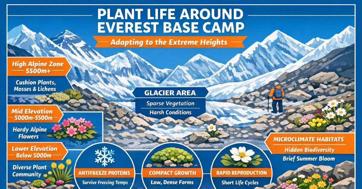 Flora and Fauna Around the Glacier