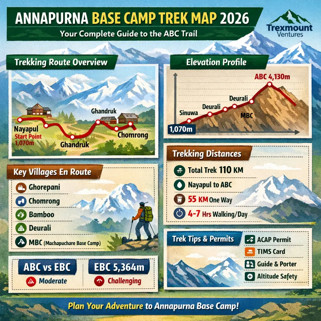 Annapurna Base Camp Trek Map