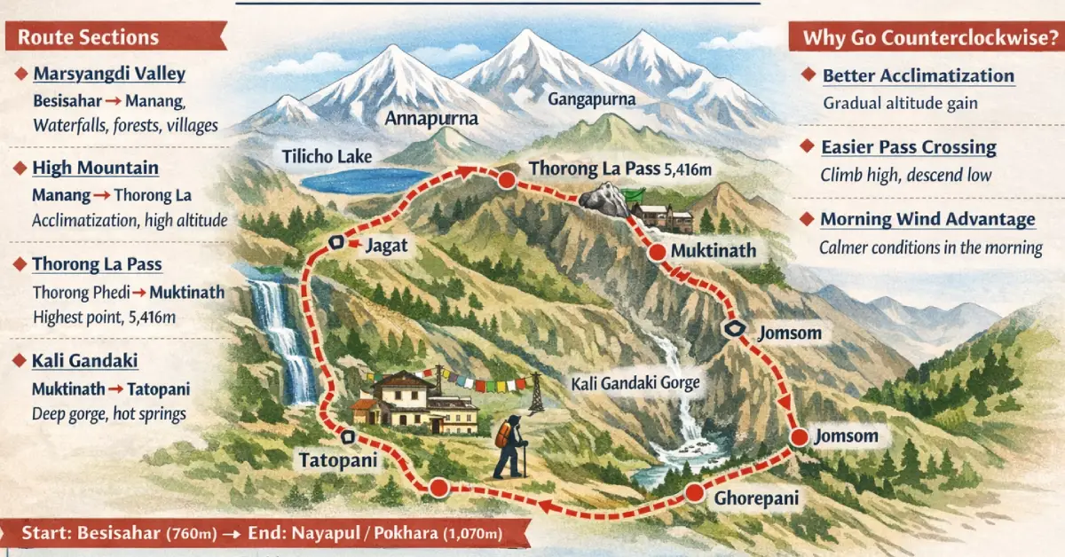nepal annapurna circuit map