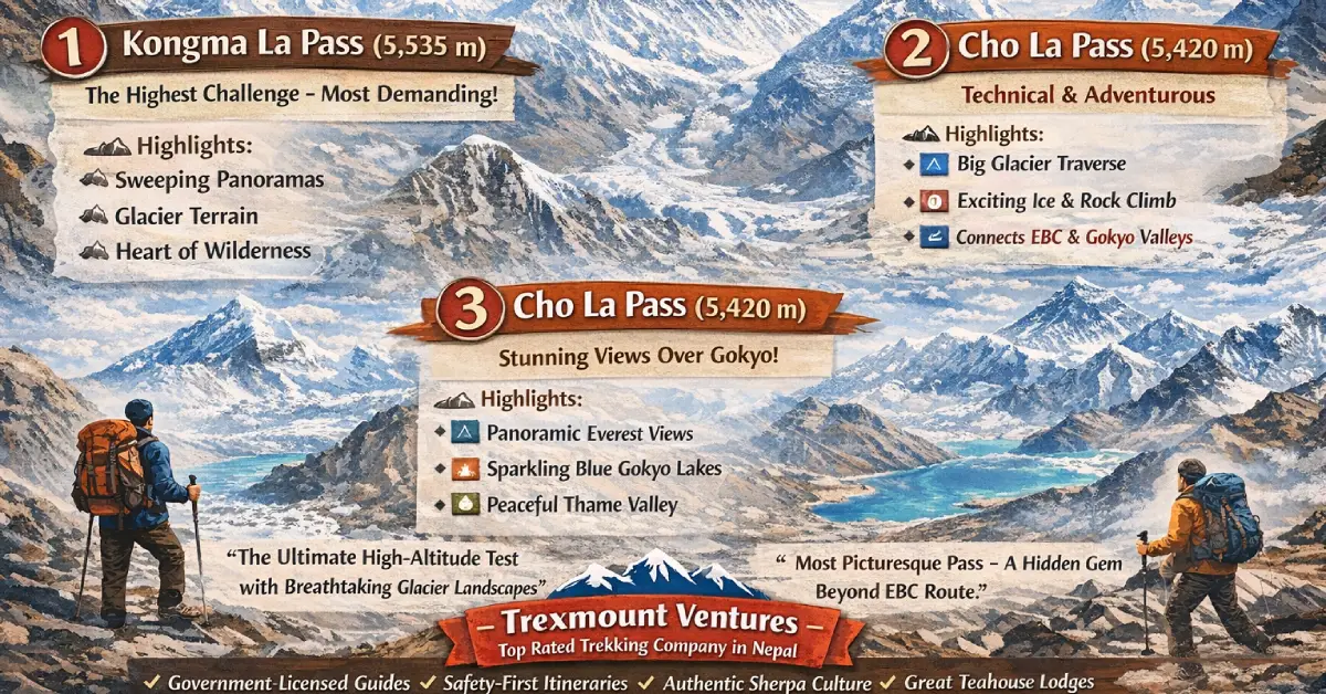 nepal three passes trek