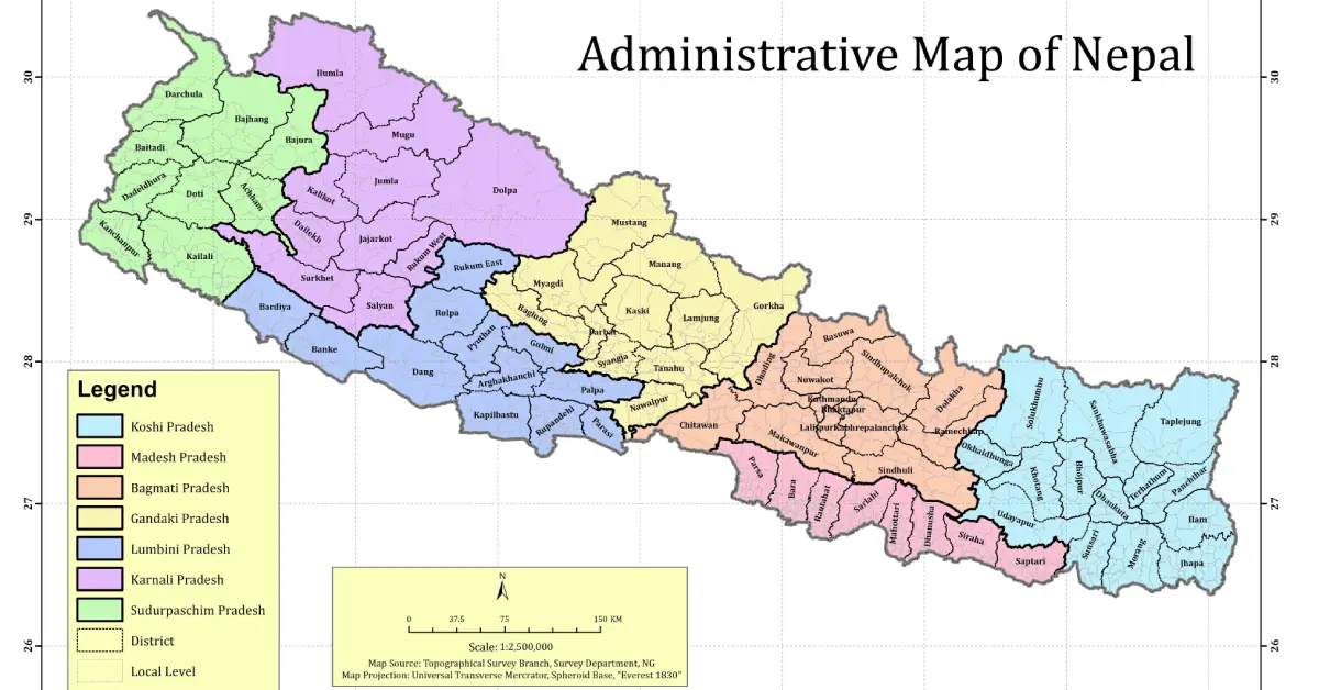 Map of Nepal
